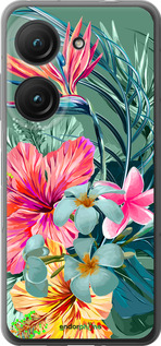 Силиконовый чехол Тропические цветы v1 для Asus Zenfone 9 - 4667u-2842 изображение 