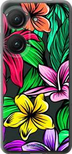 Силиконовый чехол Тропические цветы 1 для Asus Zenfone 9 - 4753u-2842 изображение 