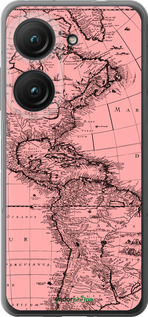 Силиконовый чехол Карта для Asus Zenfone 9 - 4794u-2842 изображение 