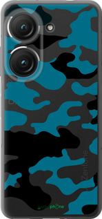 Силиконовый чехол Камуфляж прозрачный фон для Asus Zenfone 9 - 4877u-2842 изображение 