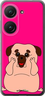 Силіконовий чехол Веселий мопс для Asus Zenfone 9 - 4908u-2842 изображение 