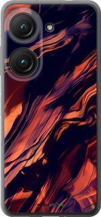 Силиконовый чехол Черно-оранжевая абстракция для Asus Zenfone 9 - 5340u-2842 изображение 