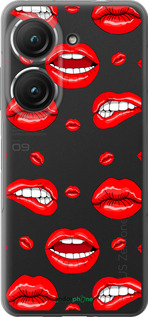 Силиконовый чехол Губы v3 для Asus Zenfone 9 - 5477u-2842 изображение 