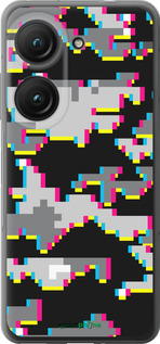 Силиконовый чехол Пиксельный камуфляж для Asus Zenfone 9 - 5481u-2842 изображение 