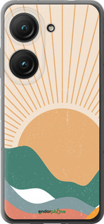 Силиконовый чехол Горы и солнце v2 для Asus Zenfone 9 - 5488u-2842 изображение 