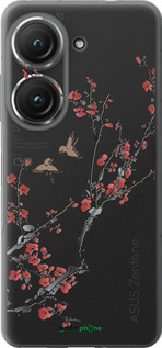 Силиконовый чехол Сакура v2 для Asus Zenfone 9 - 5538u-2842 изображение 