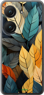 Силиконовый чехол Кольорове листя для Asus Zenfone 9 - 5644u-2842 изображение 