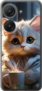 Силіконовий чехол Білий кіт для Asus Zenfone 9 - 5646u-2842 изображение 