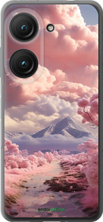 Силиконовый чехол Розовые облака для Asus Zenfone 9 - 5660u-2842 изображение 