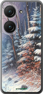 Силиконовый чехол Зимний пейзаж для Asus Zenfone 9 - 5814u-2842 изображение 