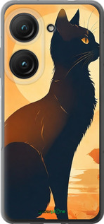 Силиконовый чехол Черная кошка v2 для Asus Zenfone 9 - 5830u-2842 изображение 