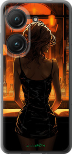 Силиконовый чехол Чехол для телефона Девушка в баре для Asus Zenfone 9 - 5947u-2842 изображение 