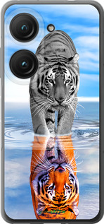 Силиконовый чехол Тигр для Asus Zenfone 9 - 6016u-2842 изображение 