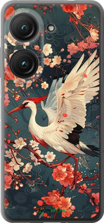 Силиконовый чехол Сакура и аист для Asus Zenfone 9 - 6108u-2842 изображение 