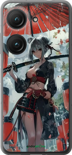 Силиконовый чехол Гейша-воин для Asus Zenfone 9 - 6124u-2842 изображение 