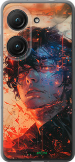 Силиконовый чехол Лицо в пламени для Asus Zenfone 9 - 6127u-2842 изображение 