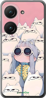 Силиконовый чехол Малышка с котами для Asus Zenfone 9 - 6295u-2842 изображение 