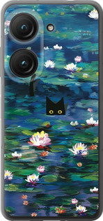 Силиконовый чехол Чехол с изображением водяных лилий Моне и кошек для Asus Zenfone 9 - 6399u-2842 изображение 