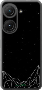 Силиконовый чехол Черно белые абстрактные горы для Asus Zenfone 9 - 6437u-2842 изображение 