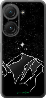 Силиконовый чехол Минималистический горный пейзаж для Asus Zenfone 9 - 6438u-2842 изображение 