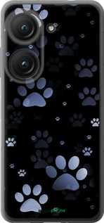 Силиконовый чехол С синими отпечатками лап для Asus Zenfone 9 - 6441u-2842 изображение 