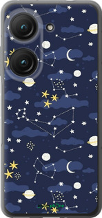 Силиконовый чехол Астрономический узор. Милый дизайн мультяшной вселенной для Asus Zenfone 9 - 6446u-2842 изображение 