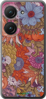 Силиконовый чехол Абстрактные цветы для Asus Zenfone 9 - 6526u-2842 изображение 