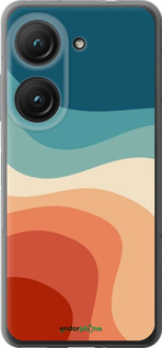 Силиконовый чехол В стиле ретро с волнами для Asus Zenfone 9 - 6531u-2842 изображение 