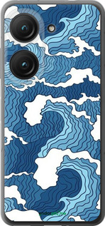 Силиконовый чехол Абстрактный рисунок морских волн для Asus Zenfone 9 - 6538u-2842 изображение 