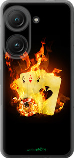 Силиконовый чехол Горящие карты для Asus Zenfone 9 - 839u-2842 изображение 