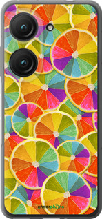 Силиконовый чехол Разноцветные дольки лимона для Asus Zenfone 9 - 861u-2842 изображение 