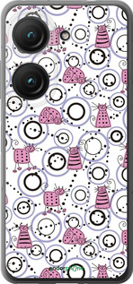 Силиконовый чехол Смешные коты для Asus Zenfone 9 - 907u-2842 изображение 