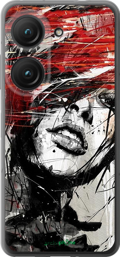 Силиконовый чехол Лицо девушки для Asus Zenfone 9 - 1162u-2842 изображение 