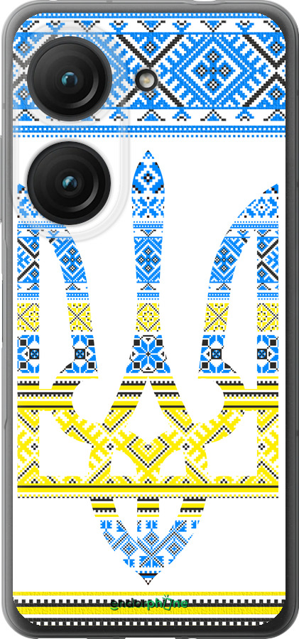 Силиконовый чехол Герб - вышиванка желто-голубая для Asus Zenfone 9 - 1197u-2842 изображение 