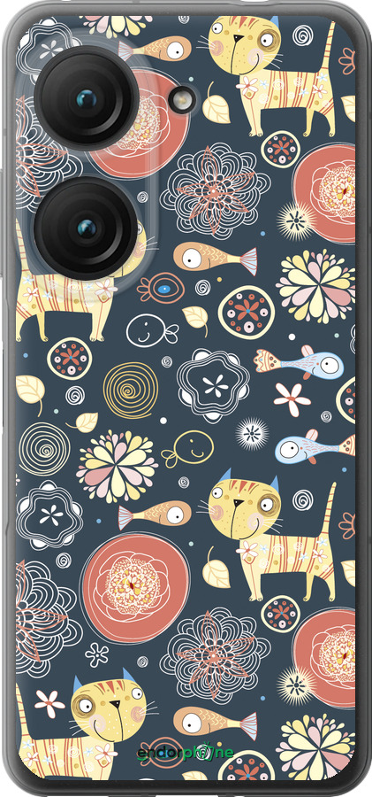 Силиконовый чехол Котята v4 для Asus Zenfone 9 - 1224u-2842 изображение 