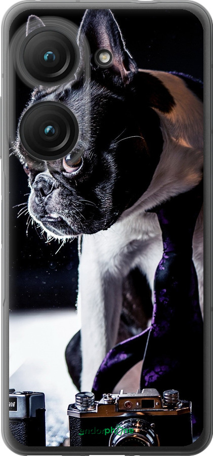 Силиконовый чехол Бульдог-фотограф для Asus Zenfone 9 - 142u-2842 изображение 