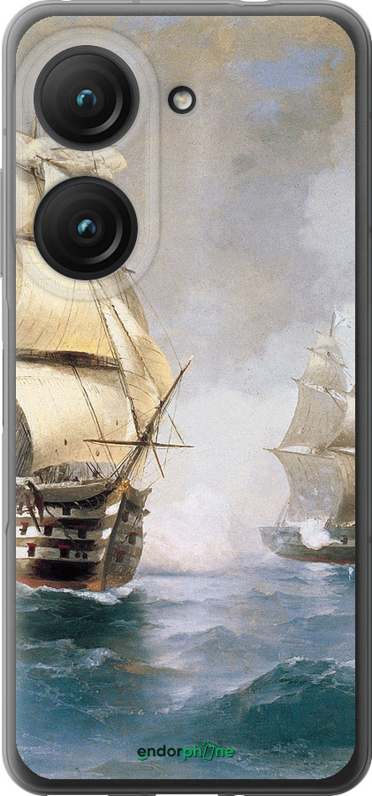 Силиконовый чехол Айвазовский. Корабли для Asus Zenfone 9 - 160u-2842 изображение 