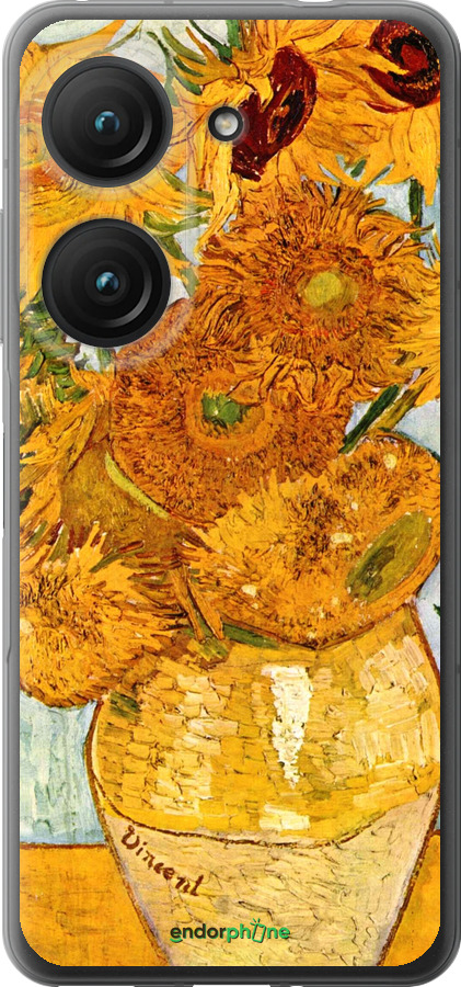 Силиконовый чехол Винсент Ван Гог. Подсолнухи для Asus Zenfone 9 - 162u-2842 изображение 