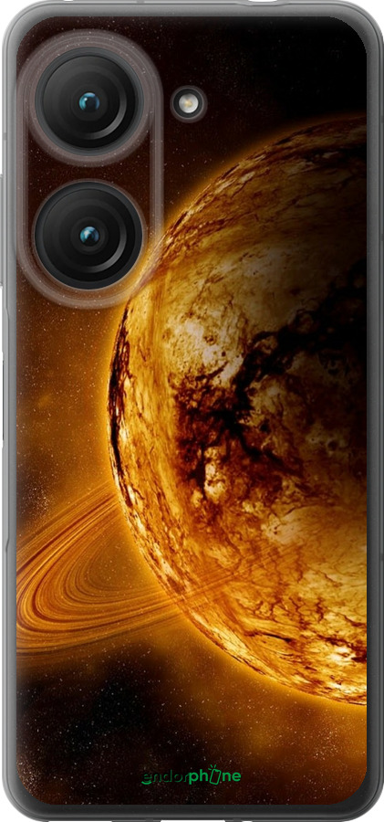 Силиконовый чехол Жёлтый Сатурн для Asus Zenfone 9 - 170u-2842 изображение 