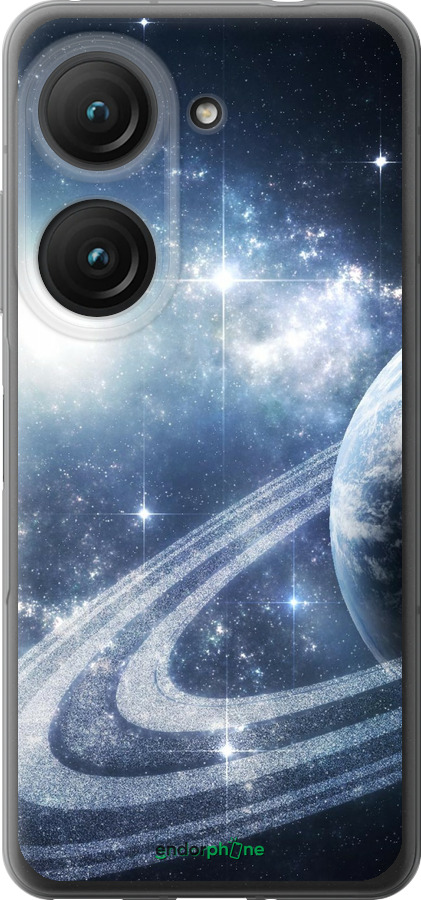 Силиконовый чехол Кольца Сатурна для Asus Zenfone 9 - 173u-2842 изображение 