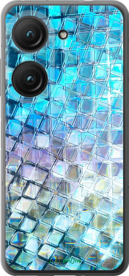 Силиконовый чехол Переливающаяся чешуя для Asus Zenfone 9 - 227u-2842 изображение 