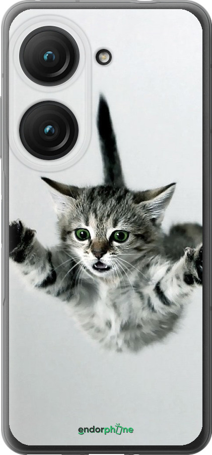 Силіконовий чехол Літаюче кошеня для Asus Zenfone 9 - 2322u-2842 изображение 