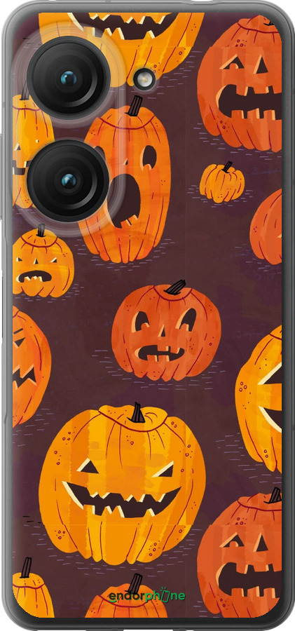 Силиконовый чехол Тыквы на Хеллоуин для Asus Zenfone 9 - 233u-2842 изображение 