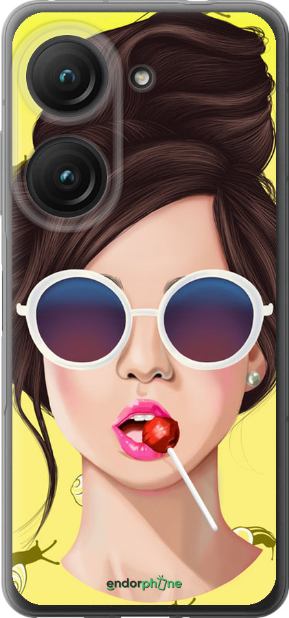 Силіконовий чехол Дівчина з чупа-чупсом для Asus Zenfone 9 - 3979u-2842 изображение 