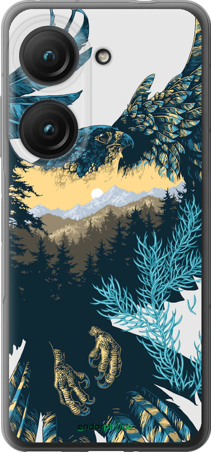 Силиконовый чехол Арт-орел на фоне природы для Asus Zenfone 9 - 3983u-2842 изображение 