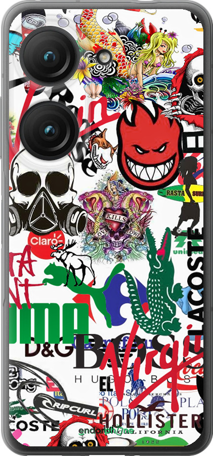 Силіконовий чехол Many different logos для Asus Zenfone 9 - 4022u-2842 изображение 