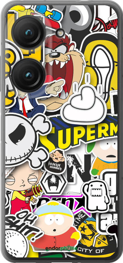 Силиконовый чехол Popular logos для Asus Zenfone 9 - 4023u-2842 изображение 