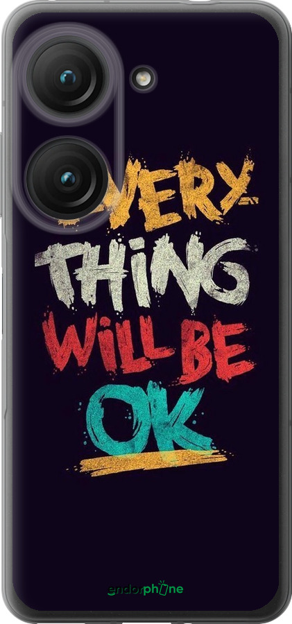 Силиконовый чехол Все будет хорошо для Asus Zenfone 9 - 4068u-2842 изображение 