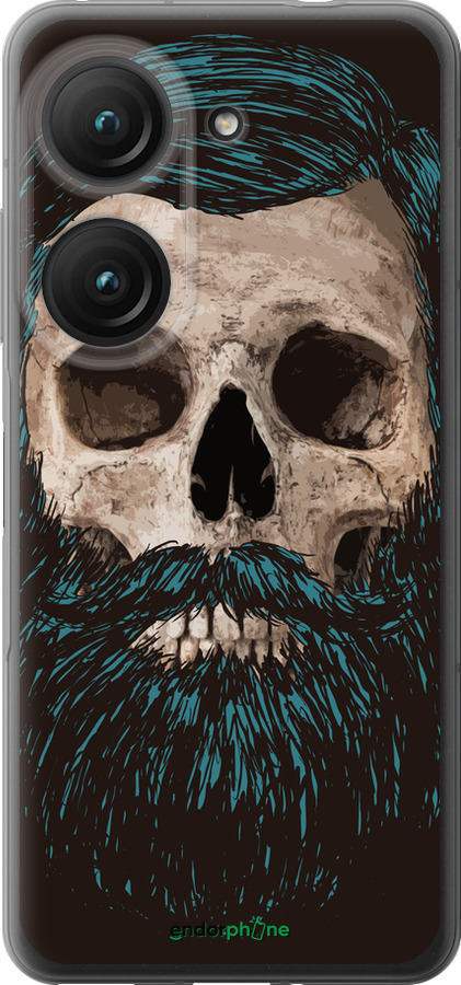 Силиконовый чехол Череп с бородой для Asus Zenfone 9 - 4102u-2842 изображение 