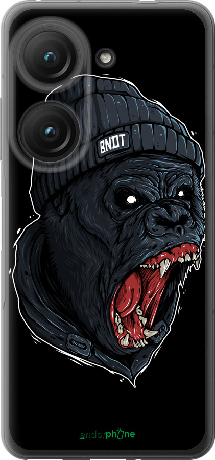 Силиконовый чехол Обезьяна в ярости для Asus Zenfone 9 - 4137u-2842 изображение 